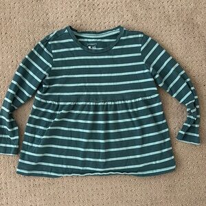Primary striped green long sleeve top